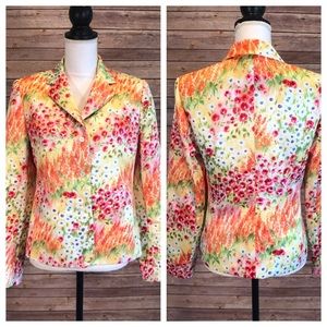 Bernard Zins Watercolor Floral Jacket